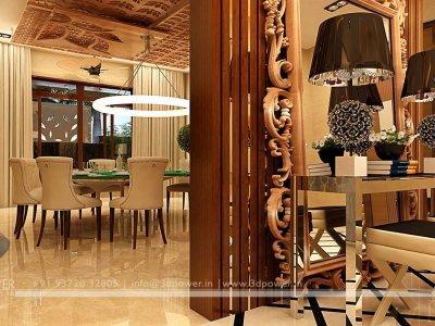 3D Dining Room Architectural Interior